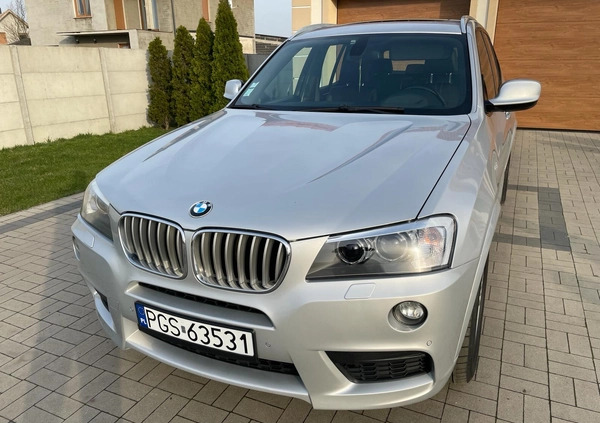 BMW X3 cena 76500 przebieg: 172500, rok produkcji 2012 z Rogoźno małe 254